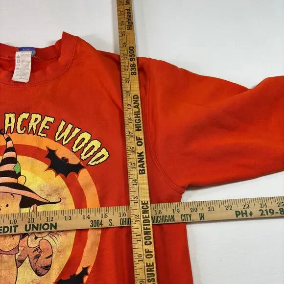 Vintage Winnie the Pooh Halloween Orange Crewneck Sweatshirt, Size M - Picture 3 of 8
